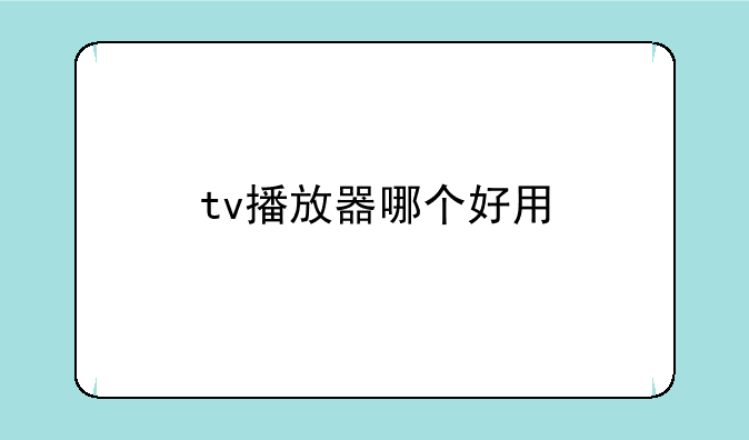 tv播放器哪个好用
