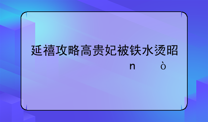 延禧攻略高贵妃被铁水烫是第几集？